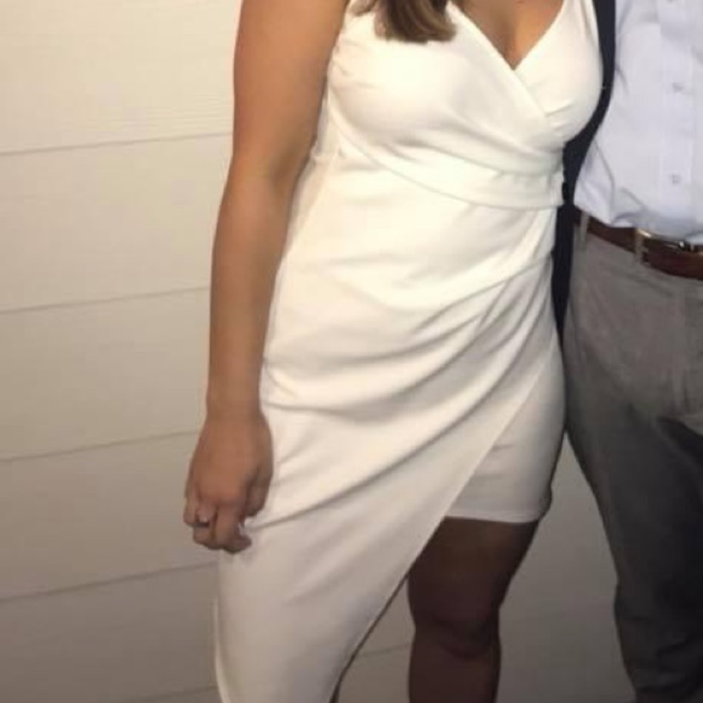 Asymmetric White Dress | For Nights Out, Sorority Events
